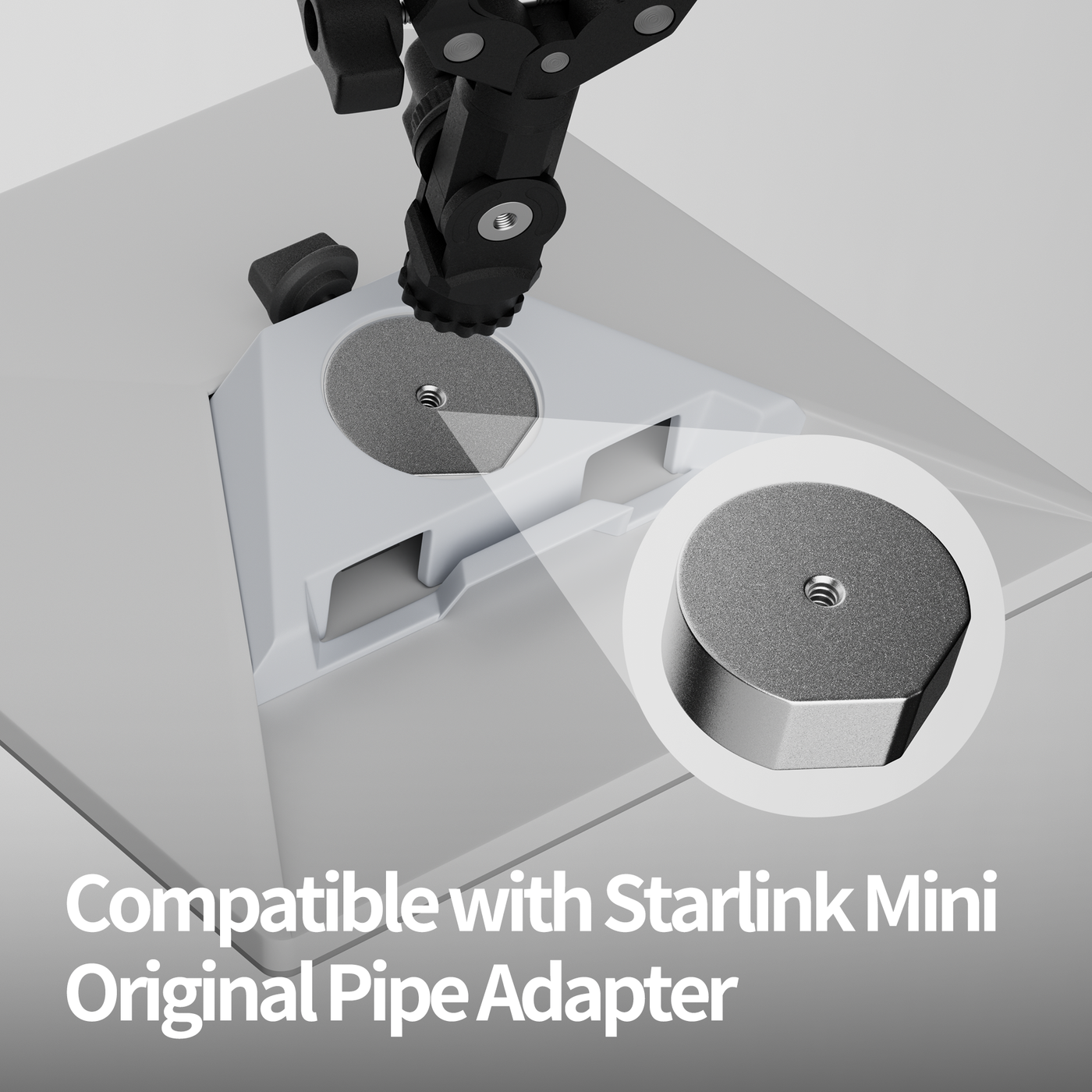 Starlink Mini Clamp Mount with 1/4" Screw Mount and Tripod Adapter