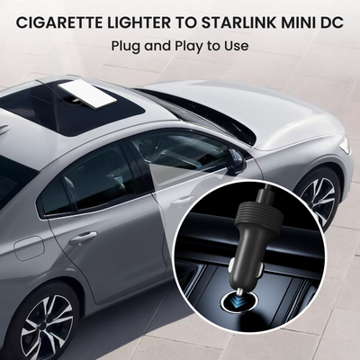 Starlink Mini 12V-48V Heavy Duty Car Charger to DC Power Cord - 9.84FT/3M