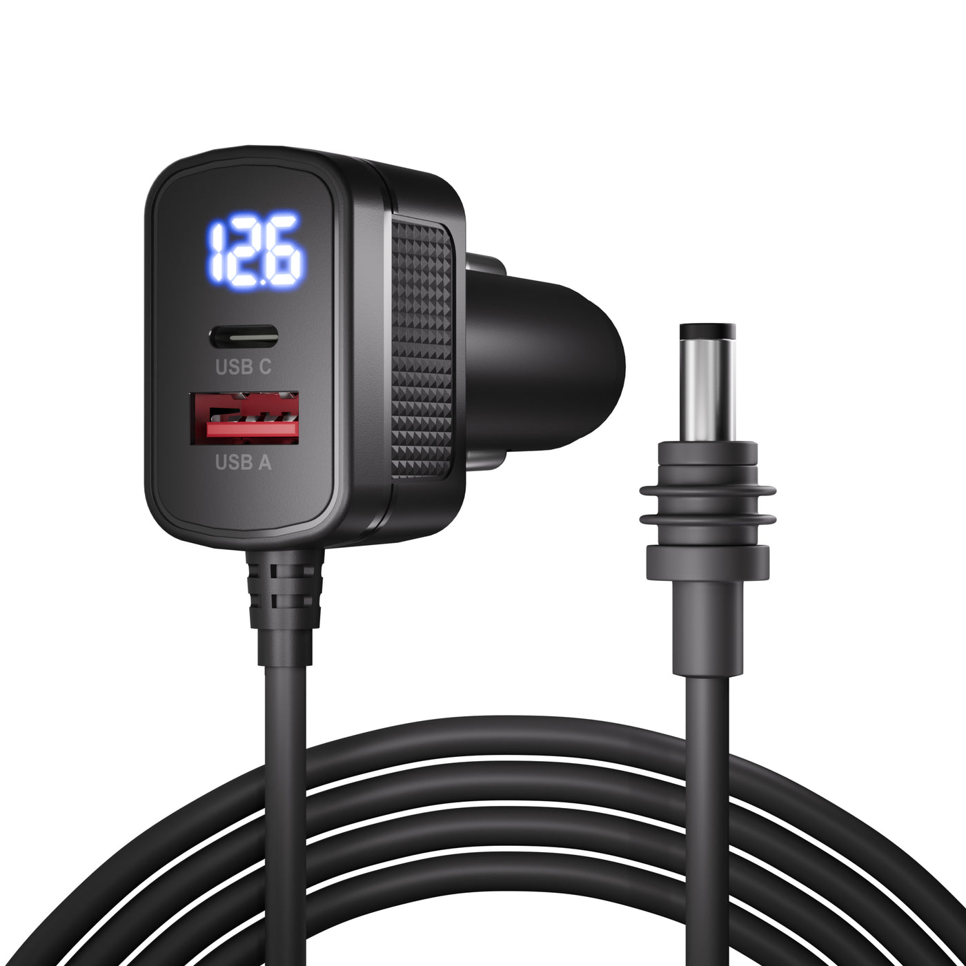 Starlink Mini USB-A/USB-C/DC Output Car Charger with Voltmeter - 9.84FT/3M