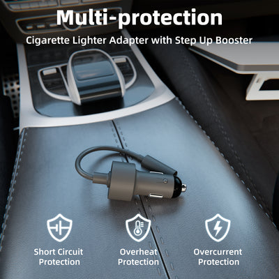 Starlink Mini Car Power Adapter Cigarette Lighter Plug with 12V/24V to 20V DC Converter for DC Cable