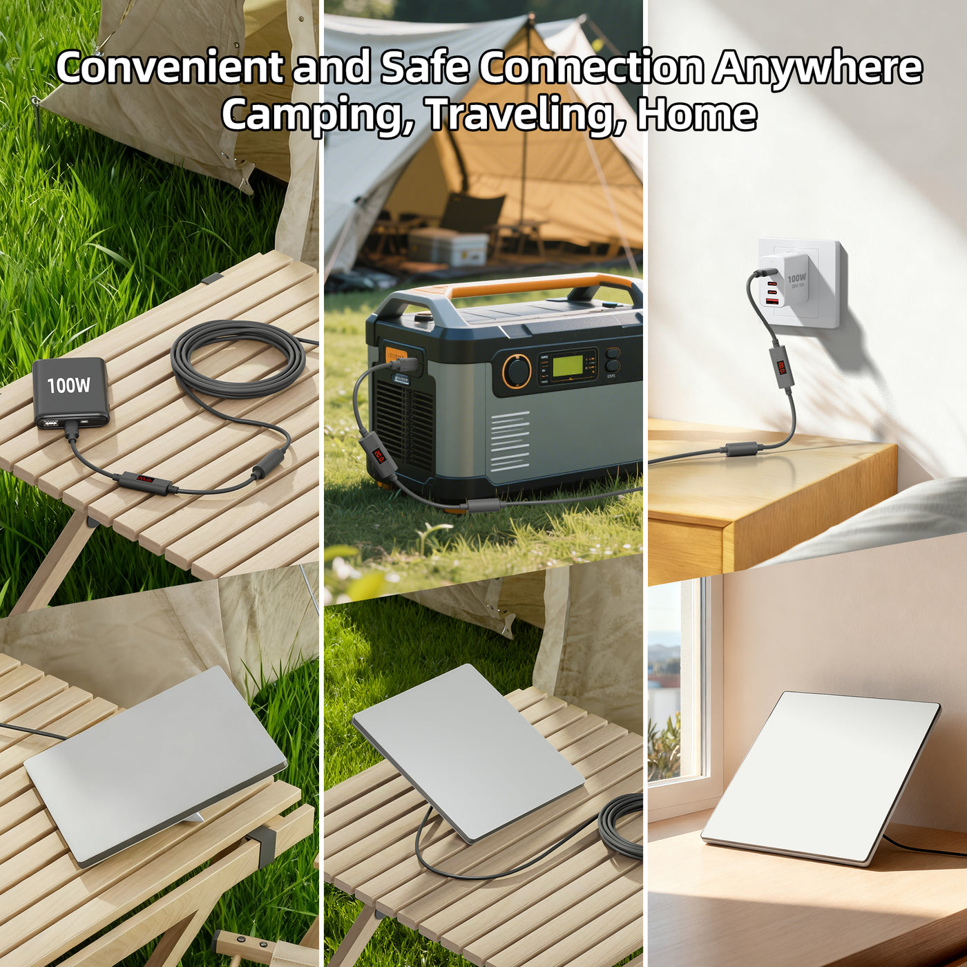 Starlink Mini USB-C PD Adapter with Digital Volt/Amp Display | 20V Trigger Cable for 65W+ Power Banks & Chargers