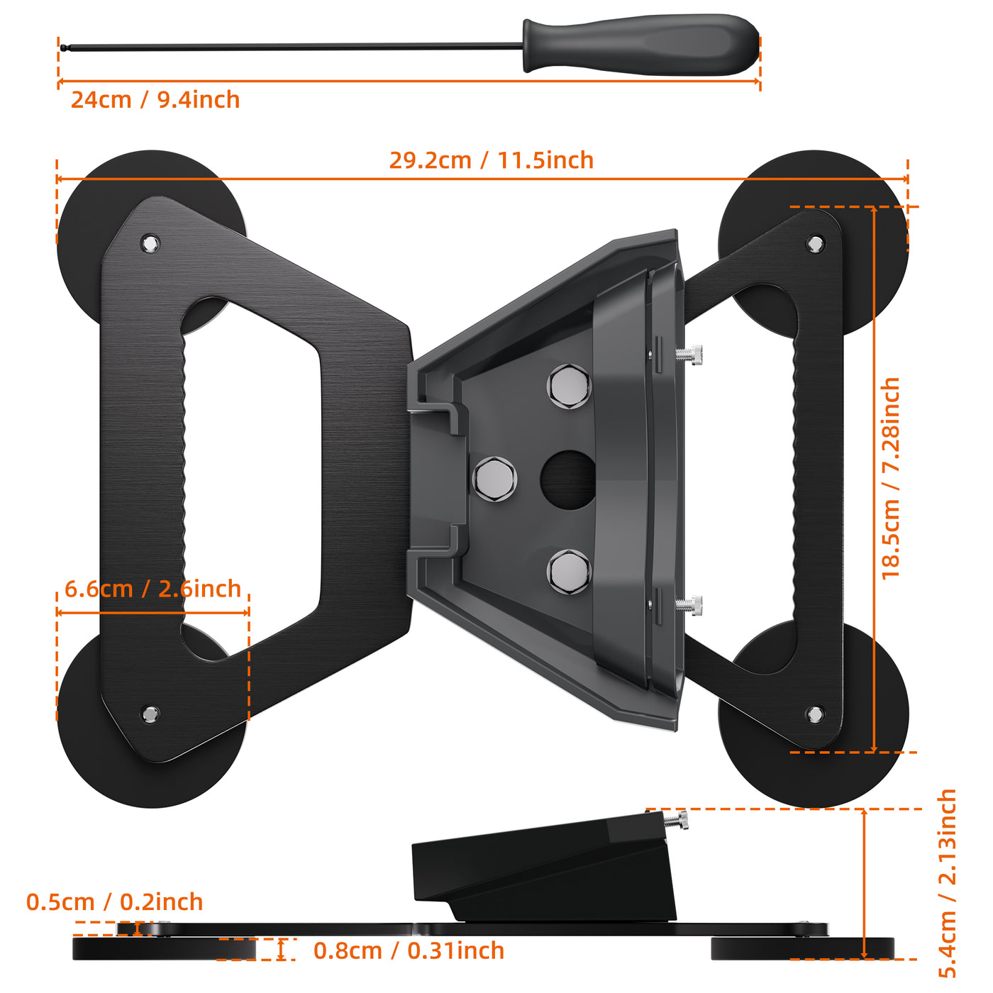 Starlink Mini Magnetic Roof Mount with Anti-Theft Lock No-Drill for Vehicle Roofs & Marine Use