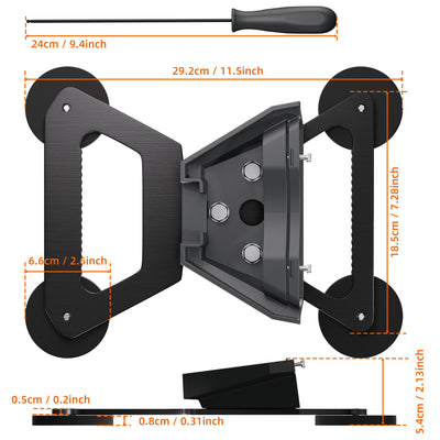 Starlink Mini Magnetic Roof Mount with Anti-Theft Lock No-Drill for Vehicle Roofs & Marine Use