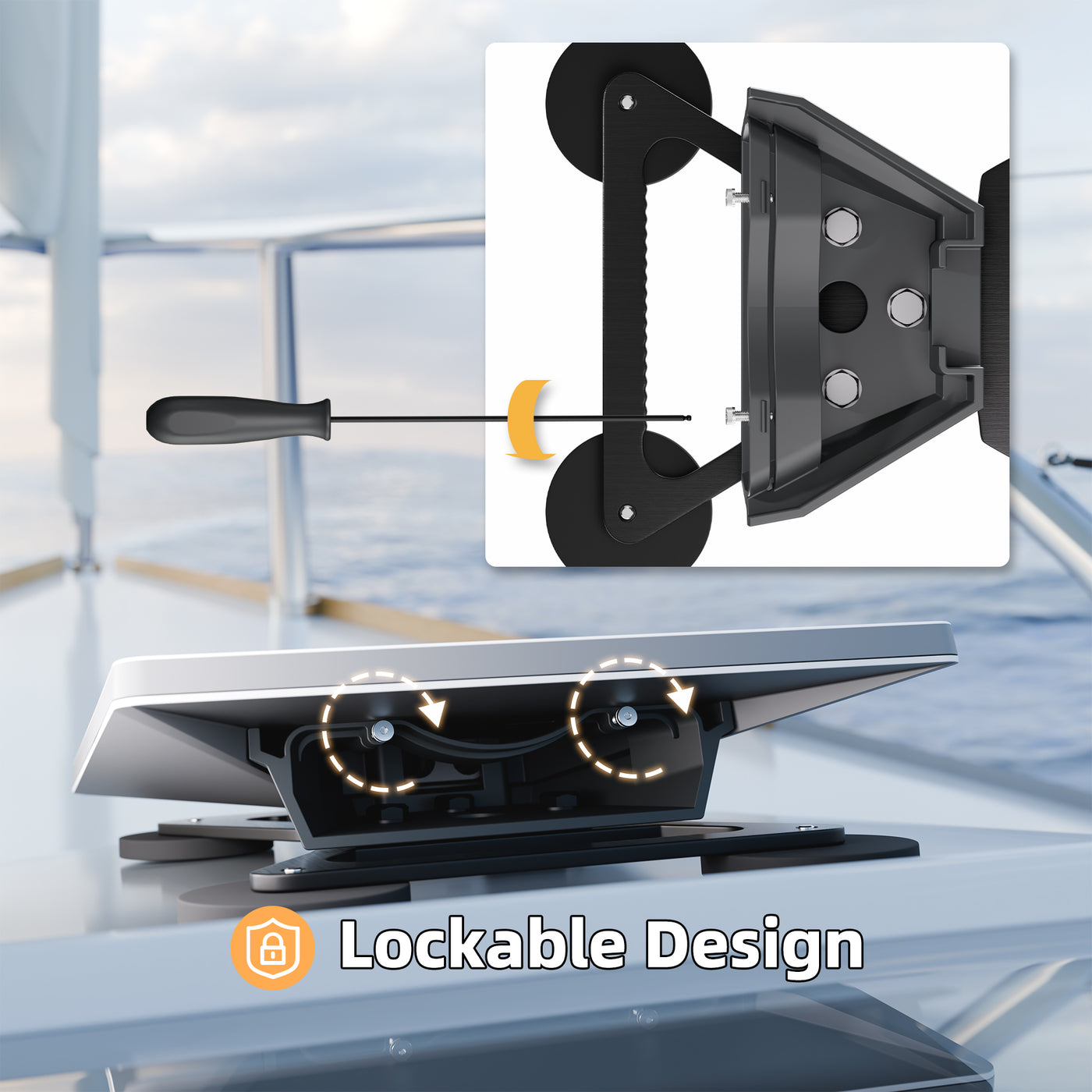 Starlink Mini Magnetic Roof Mount with Anti-Theft Lock No-Drill for Vehicle Roofs & Marine Use