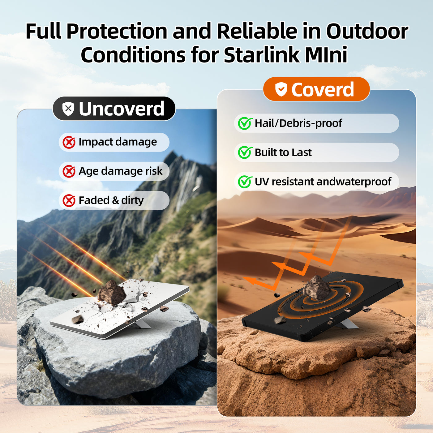 Starlink Mini Liquid Silicone Protective Cover Anti-Glare & Scratch-Resistant for Safe Driving & Outdoor Use