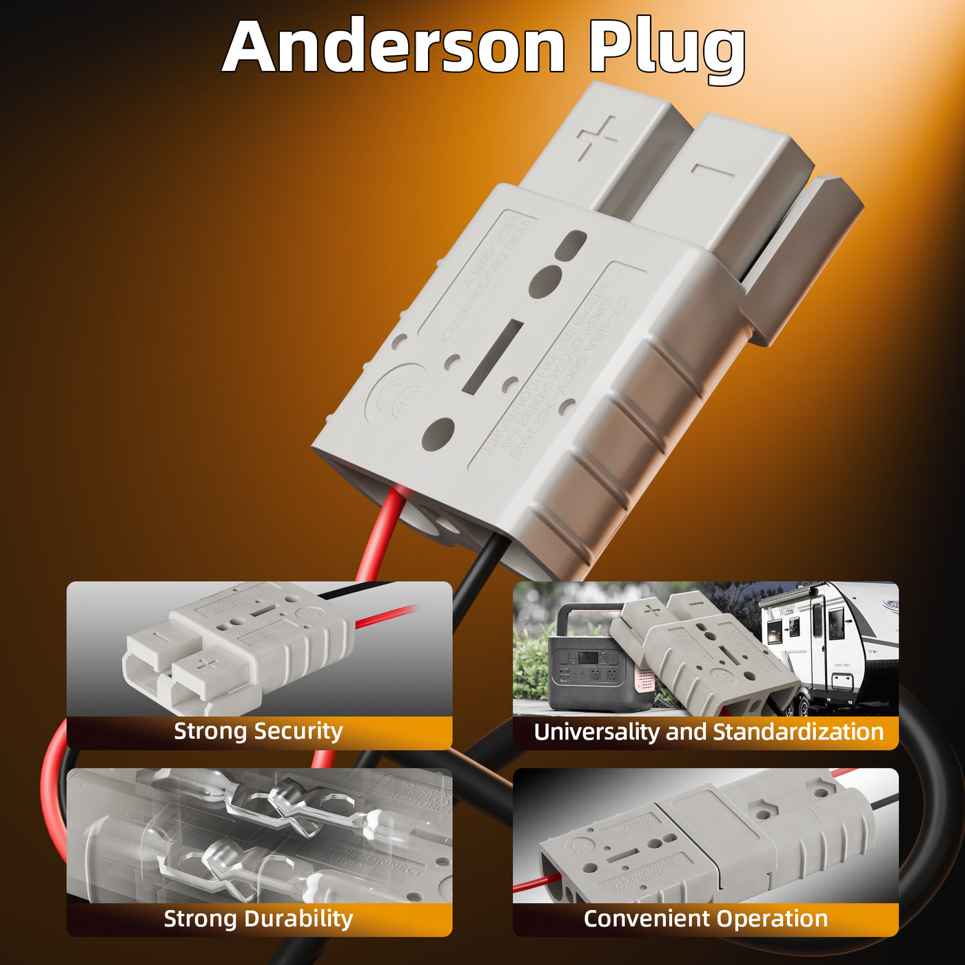 Starlink Mini DC Power Converter with Anderson Plug 12V-36V to 36V Step-Up for RV, Solar, Off-Grid Use