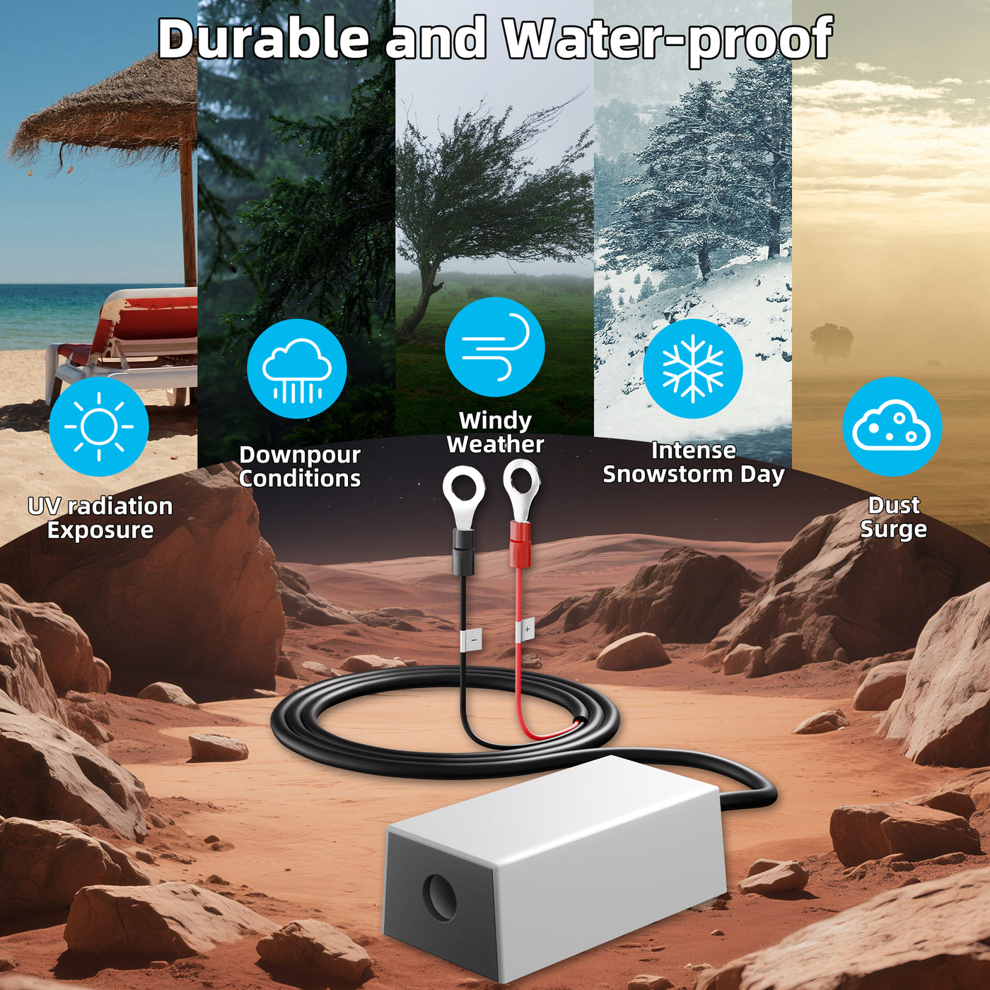 Starlink Mini DC Power Converter 12V/24V to 36V Step-Up Regulator with Ring Terminals for RV, Marine, Off-Grid Use