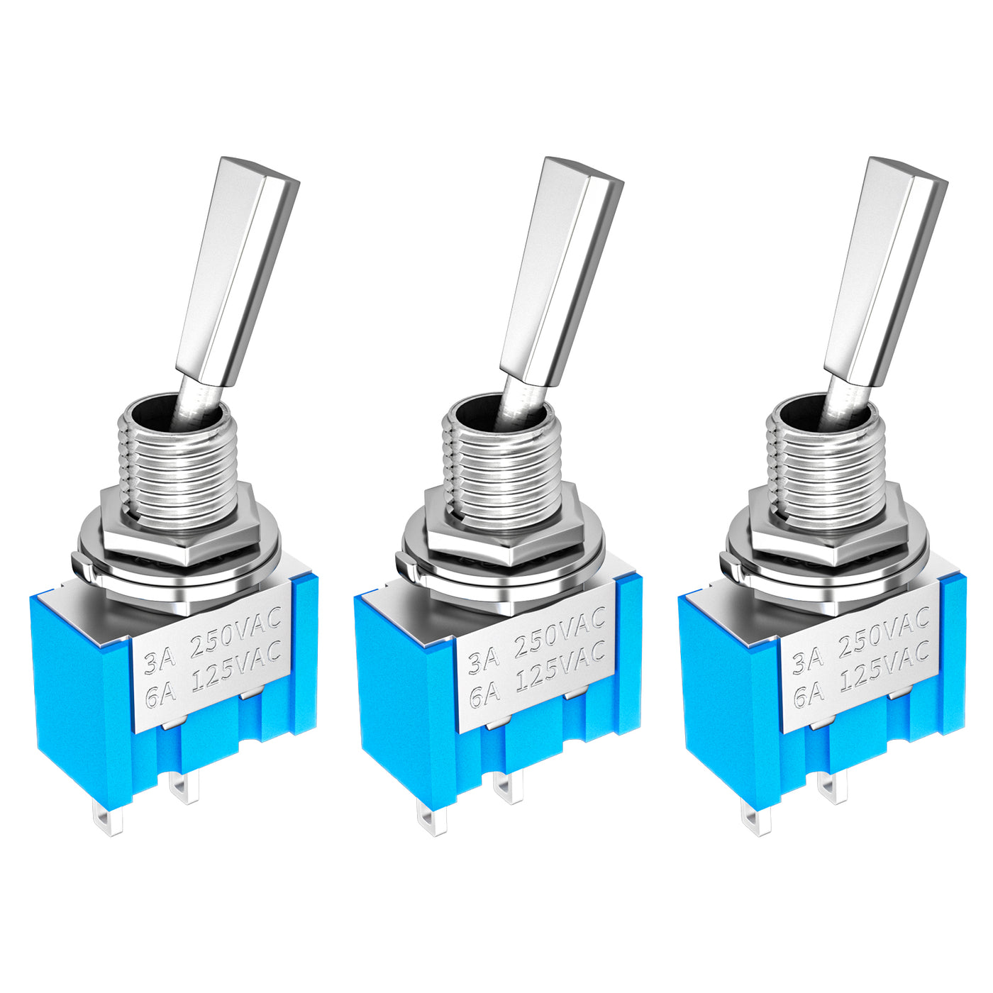 Automotive 6mm 3A 250V Lock ON OFF SPST Mini Toggle Switch