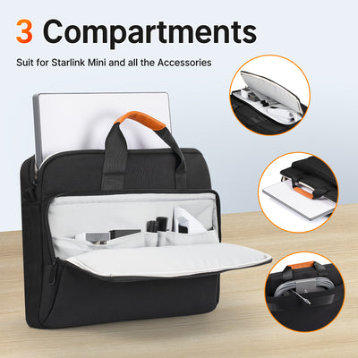 Starlink Mini 16.54" Carrying Case Briefcase Messenger Bag with Shoulder Strap