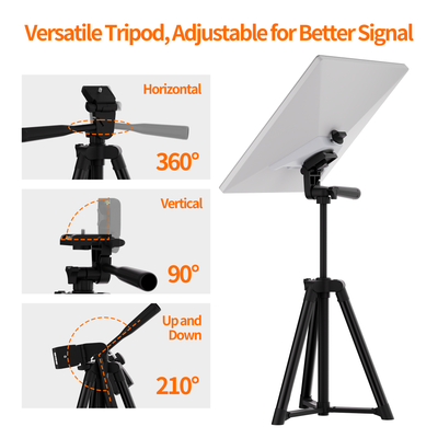 18.9" Starlink Mini Extendable Tripod with Mount Adapter and Bubble Level