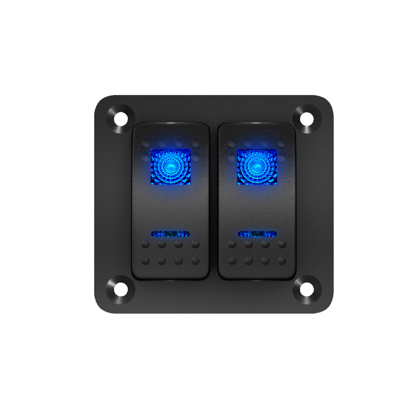 Panneau d'interrupteurs à bascule pré-câblé à 2 gangs avec double LED
