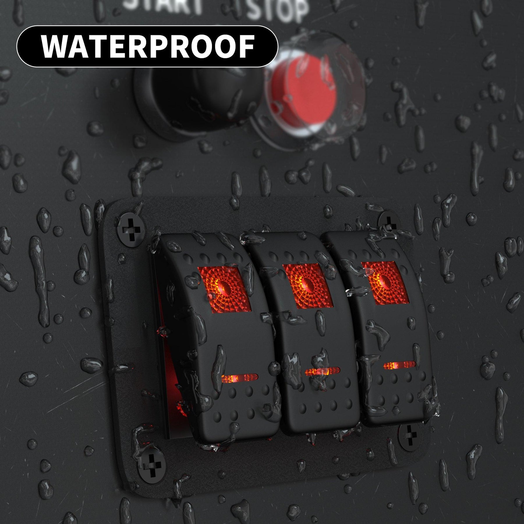 3 Gang Aluminum 5 Pin ON/Off Pre-Wired Boat Switch Panel – DAIER