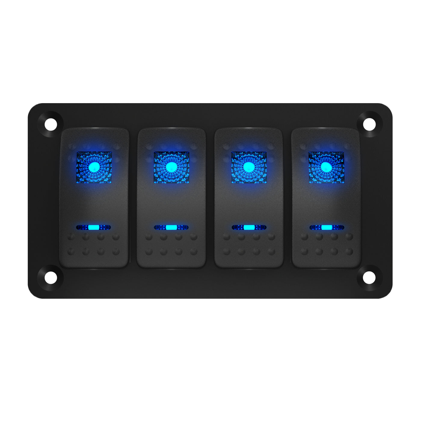 12V 4 Gang Dual Light Switch Panel with Sticker