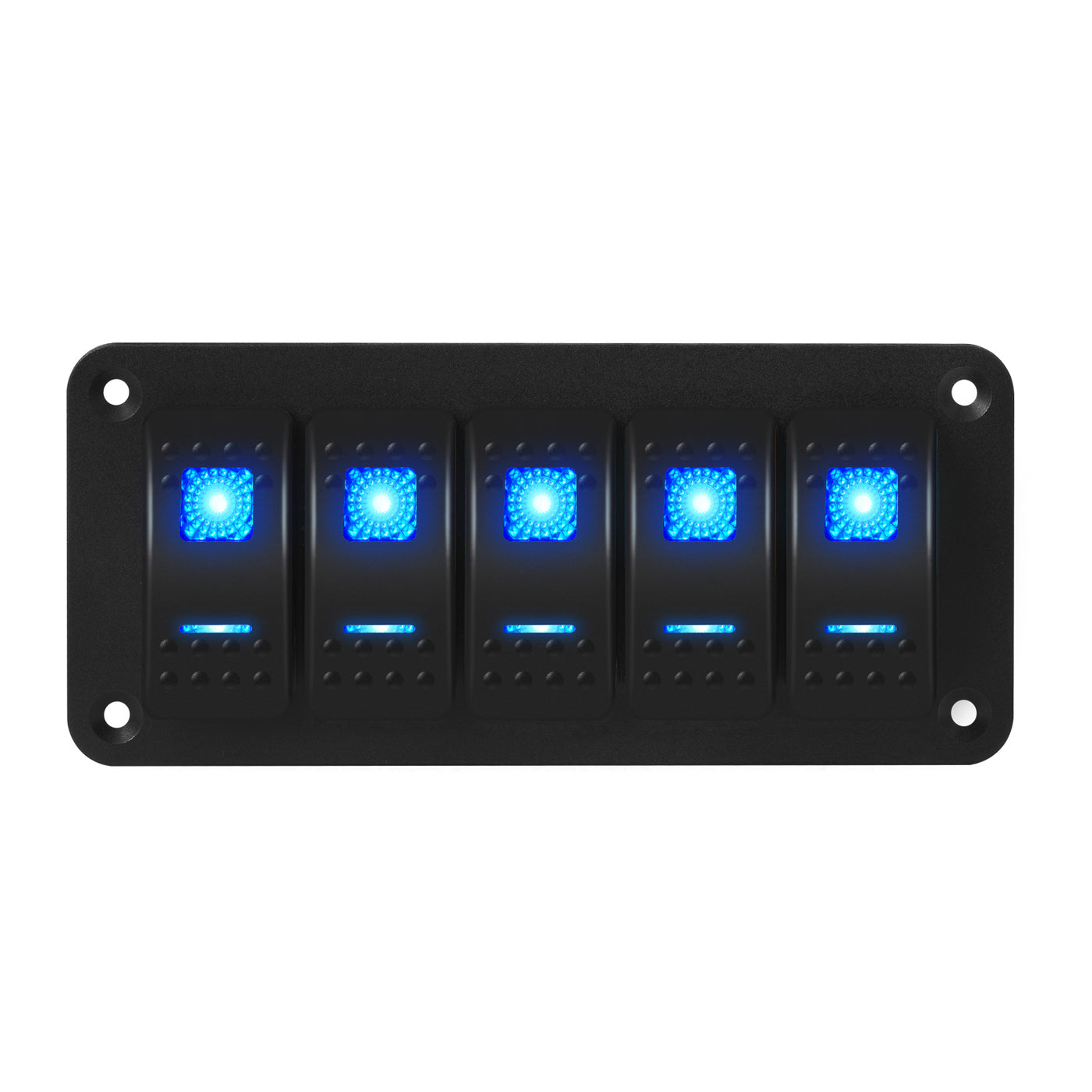 PN-1815 Dual LED 5 Gang Marine Rocker Switch Panel
