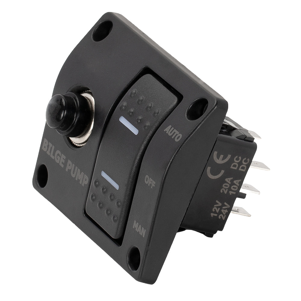 3 Way Bilge Pump Rocker Switch Panel with 15A Circuit Breaker – DAIER