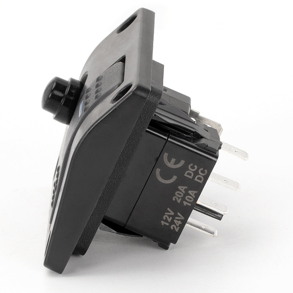 3-Way Bilge Pumps Switch Panel (Automatic Off, Manual) With LED Display, Control DC 12 V/24 V Bilge Pump, Built-in 15 A Circuit Breaker For DC Bilge