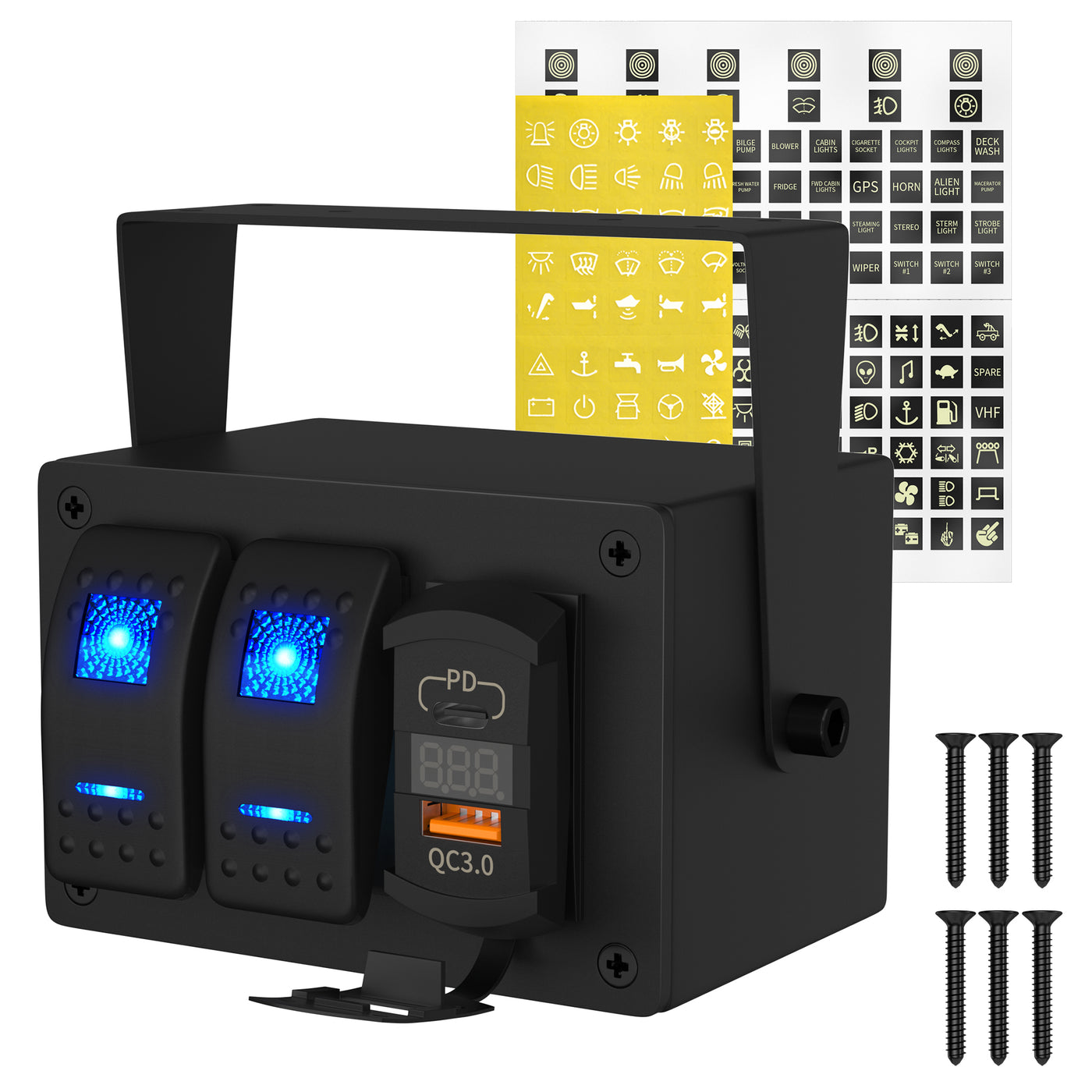PN-L2S1-P21E 2 Gang Rocker Switch Panel Box