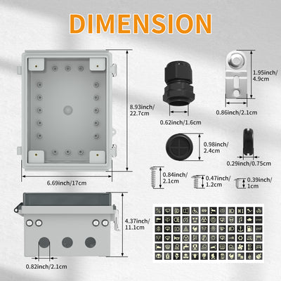 12V Waterproof Battery Power Control Hub Box with Rocker Switch Panel