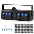 Boîtier d'interrupteur à bascule à 6 gangs avec double chargeur USB QC3.0