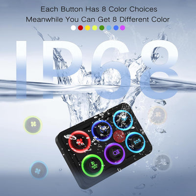 Programmable Multicolored 6 Gang Switch Panel with Relay System for Truck, Jeep, UTV, Boat