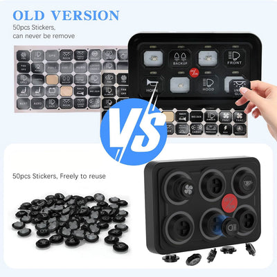 Programmable Multicolored 6 Gang Switch Panel with Relay System for Truck, Jeep, UTV, Boat
