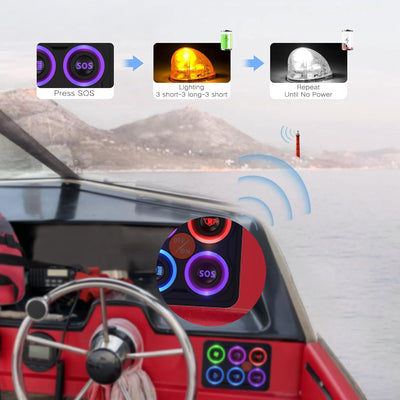 Detachable Buttons RGB 8 Gang Switch Panel Control System for Car/Truck/Jeep/UTV