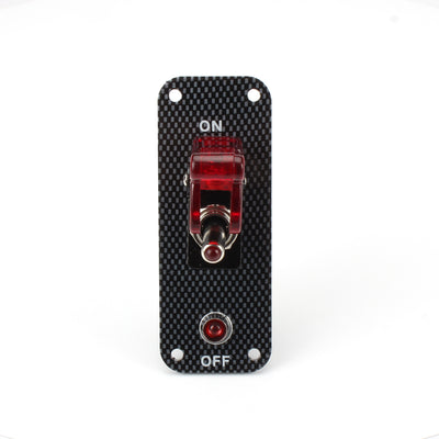 1 Gang Racing Car Ignition Switch Panel with Red LED Light - DAIER