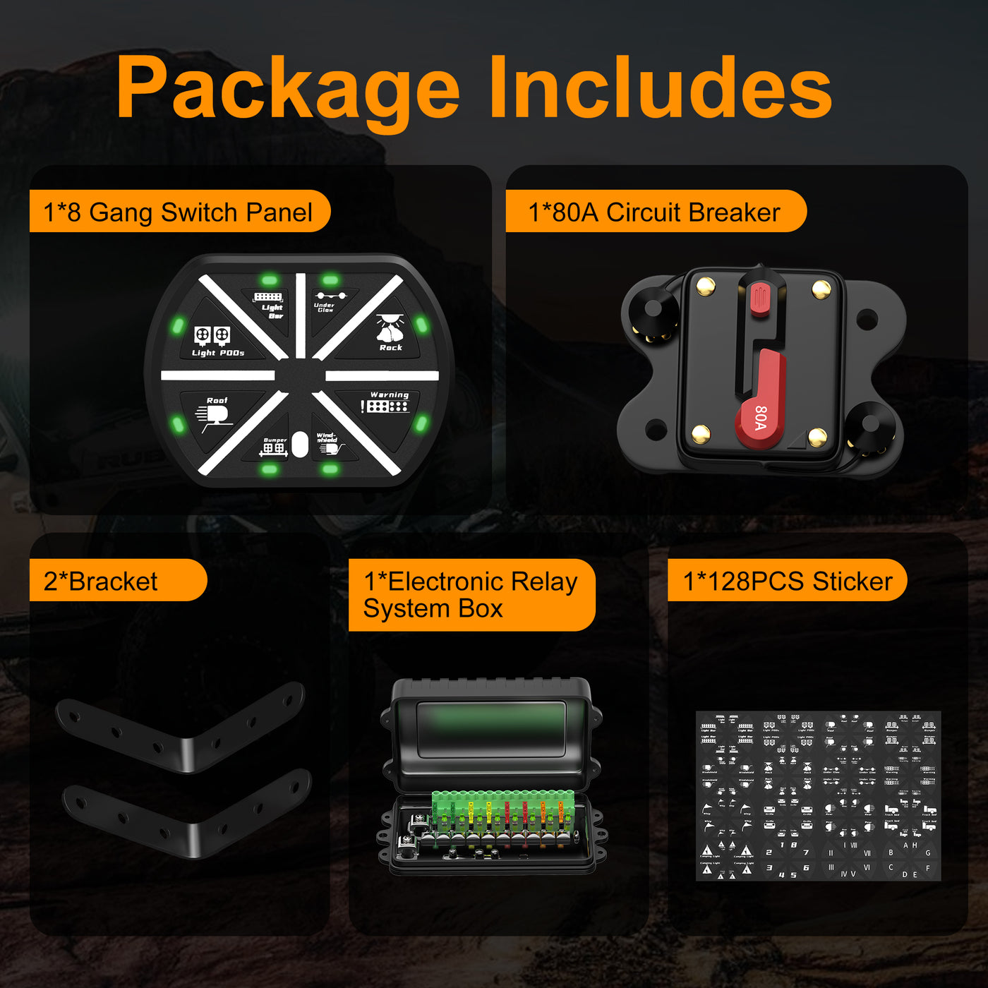 Remote Control Panel X Control 8 Gang Wireless Remote Control Panel with Relay System Box – DAIER