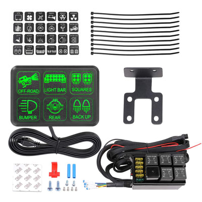 Universal 6 Gang Switch Panel Electronic Relay System Control Box