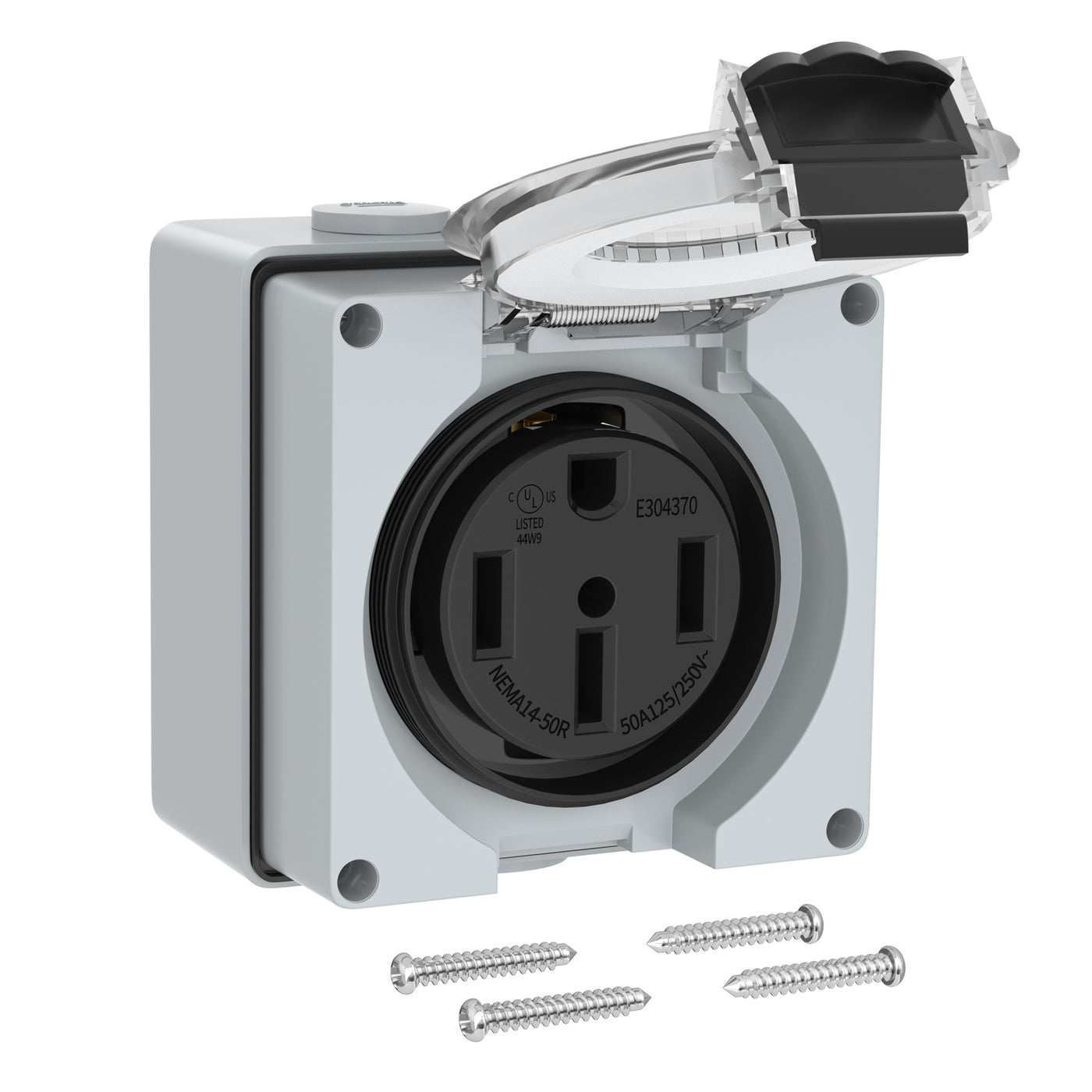 IP66 50A RV Outlet Panel  Box with 125/250V NEMA 14-50R RV Receptacle ETL Listed