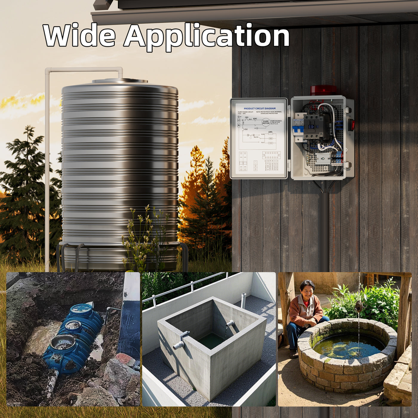 Automatic High Water Alarm for Sump Pump Systems with 110dB Alarm