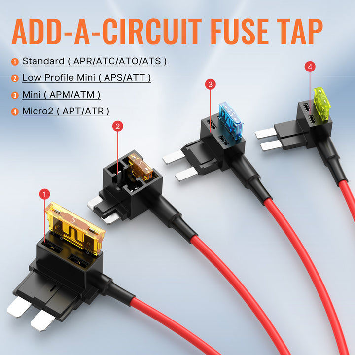 10PCS Add-A-Circuit APS/ATT Low Profile Mini Fuse Tap