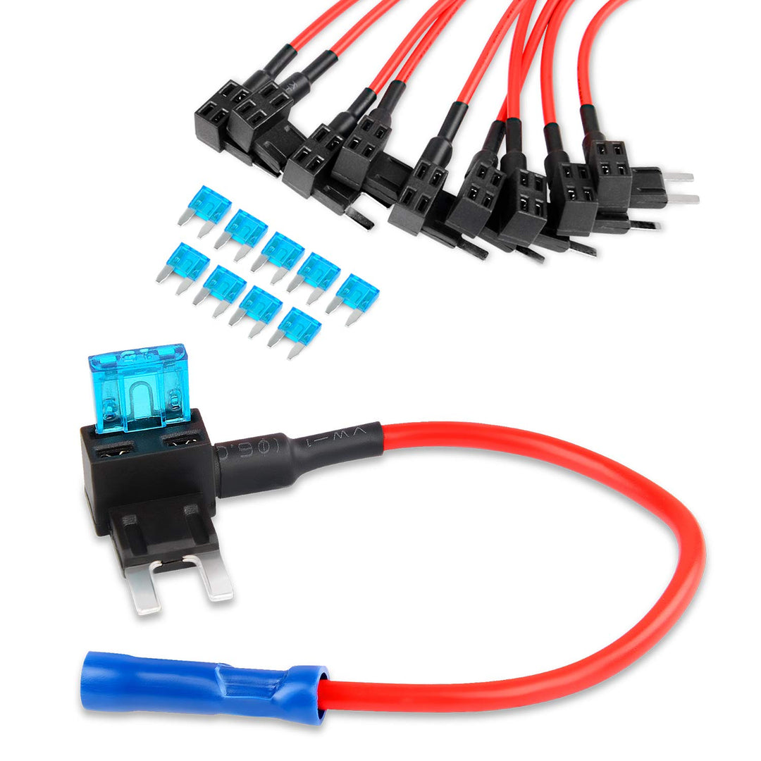 10PCS Add-A-Circuit ATM/APM Mini Fuse Tap Adapter with 15A