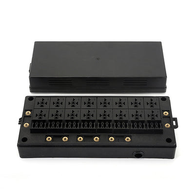 Automotive 24 Way Fuse and Relay Box Kit with 16 Relays and 24 Fuses