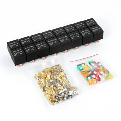 Automotive 24 Way Fuse and Relay Box Kit with 16 Relays and 24 Fuses