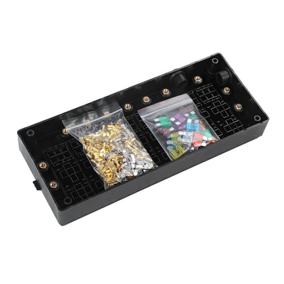 Automotive 24 Way Fuse and Relay Box Kit with 16 Relays and 24 Fuses