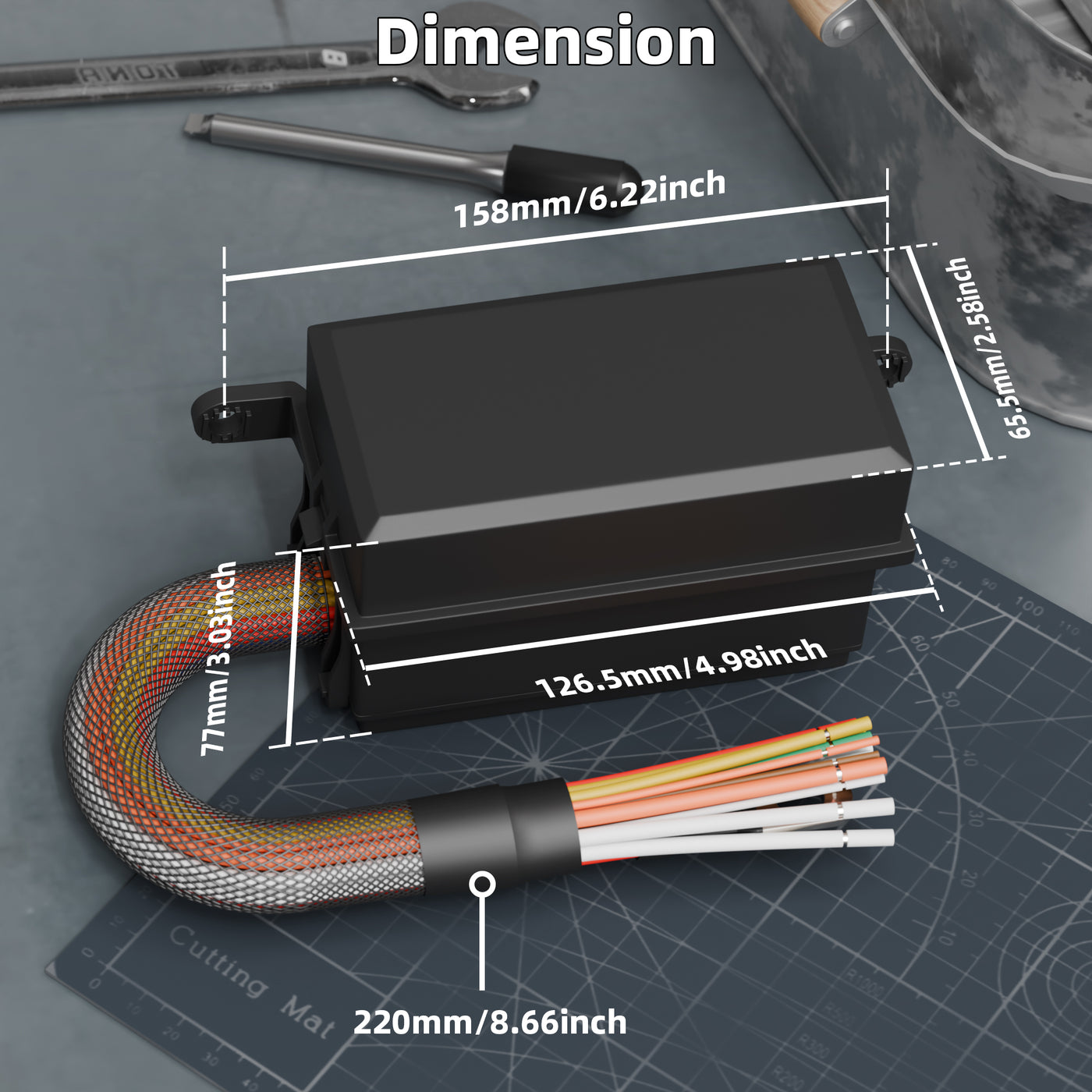 Automotive Pre-Wired Fuse and Relay Box | 12 Slot ATO/ATC Fuse Block & 4-Way Relay