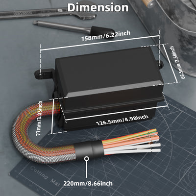 Automotive Pre-Wired Fuse and Relay Box | 12 Slot ATO/ATC Fuse Block & 4-Way Relay