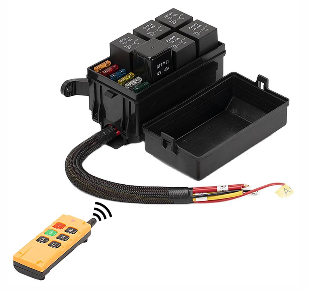 Automotive Waterproof 12V 6-Way Fuse Relay Box with Wireless Remote – DAIER