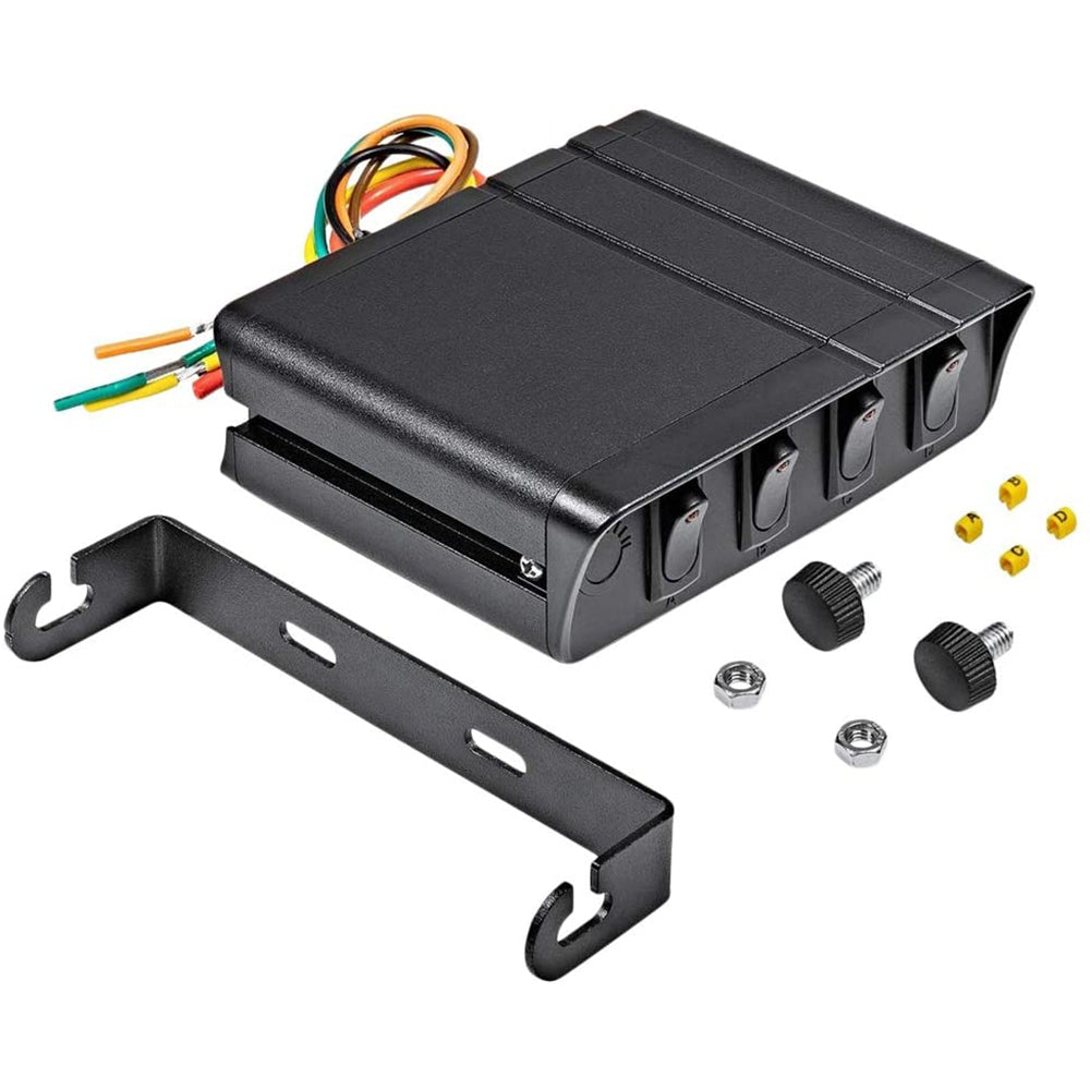 DC 12V/24V 20A SPST 4 Gang Rocker Switch Box Kit with Dot LED – DAIER