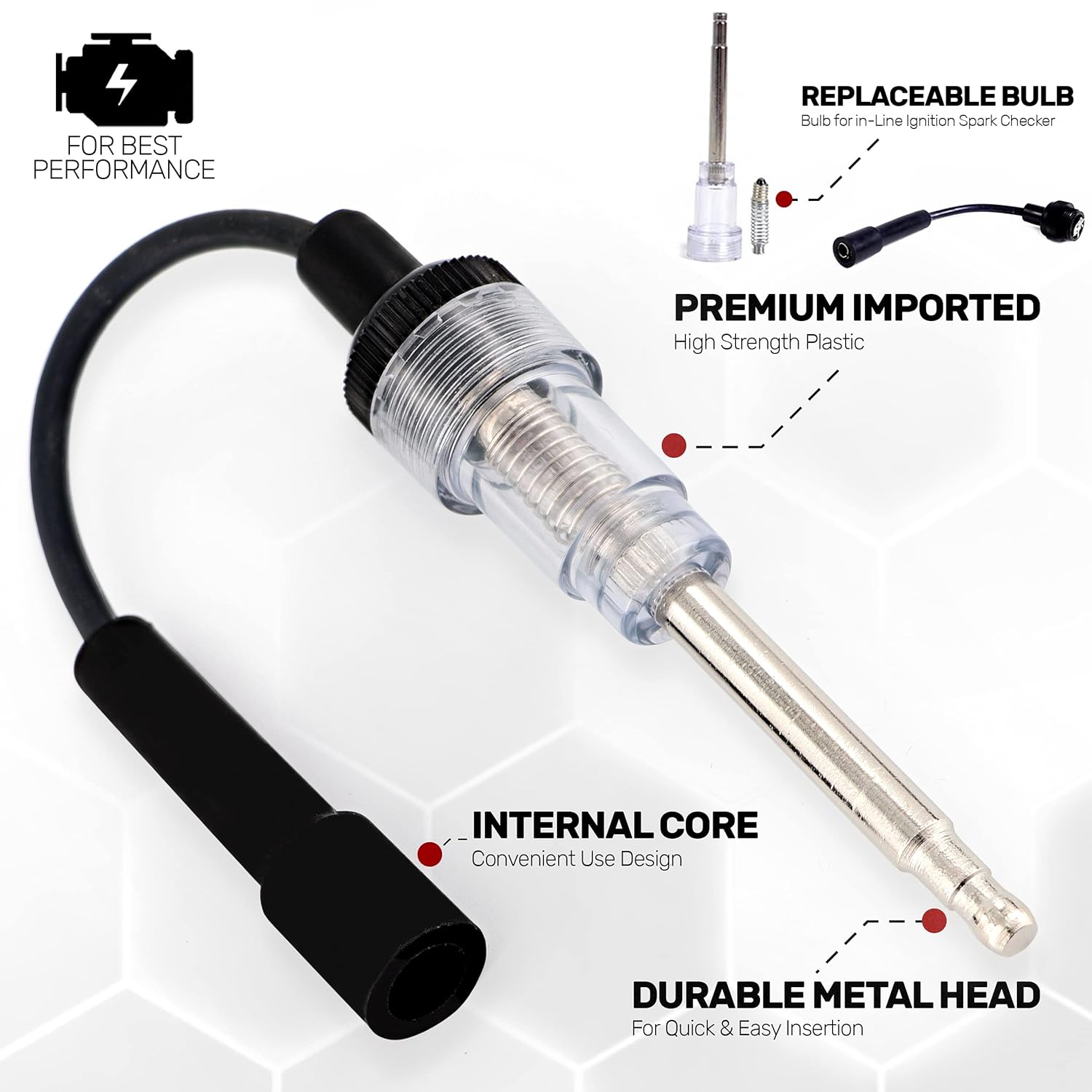 Inline Spark Tester Quick Diagnosis Ignition System Diagnostic Tool – DAIER