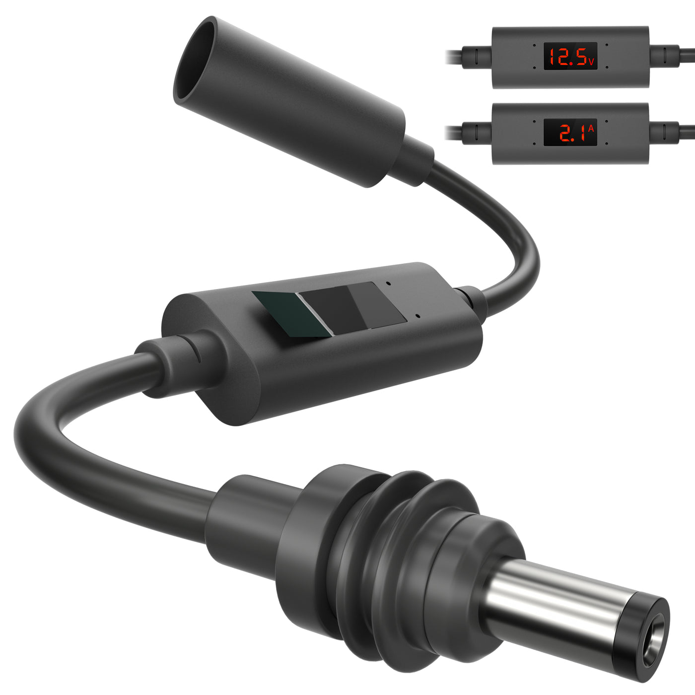 Starlink Mini DC to DC Female Adapter with Digital Volt/Amp Display | Power Cable with Over-Voltage Protection