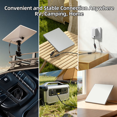 Starlink Mini DC to DC Female Adapter with Digital Volt/Amp Display | Power Cable with Over-Voltage Protection