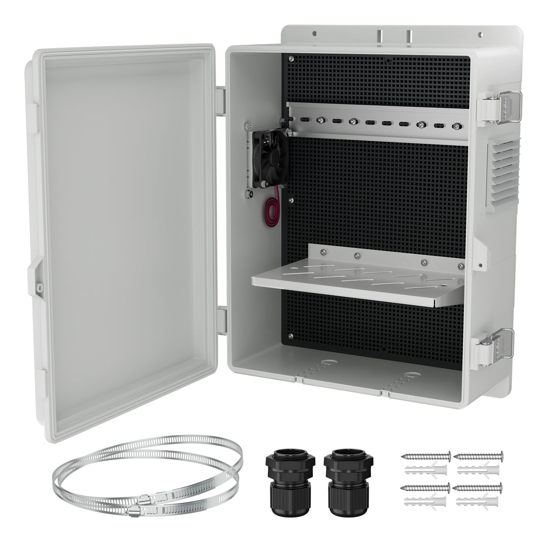 Weatherproof and Vented Electrical Enclosure Box - Pole/Wall