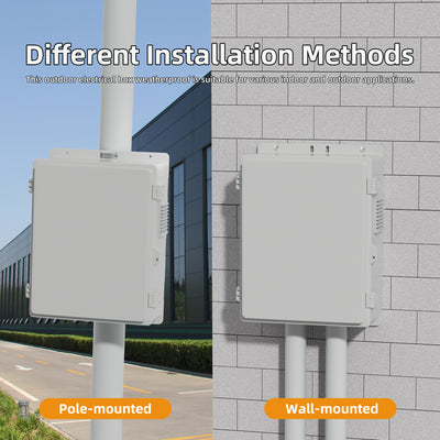 Weatherproof Electrical Vented Outdoor Enclosure Box - 15.7