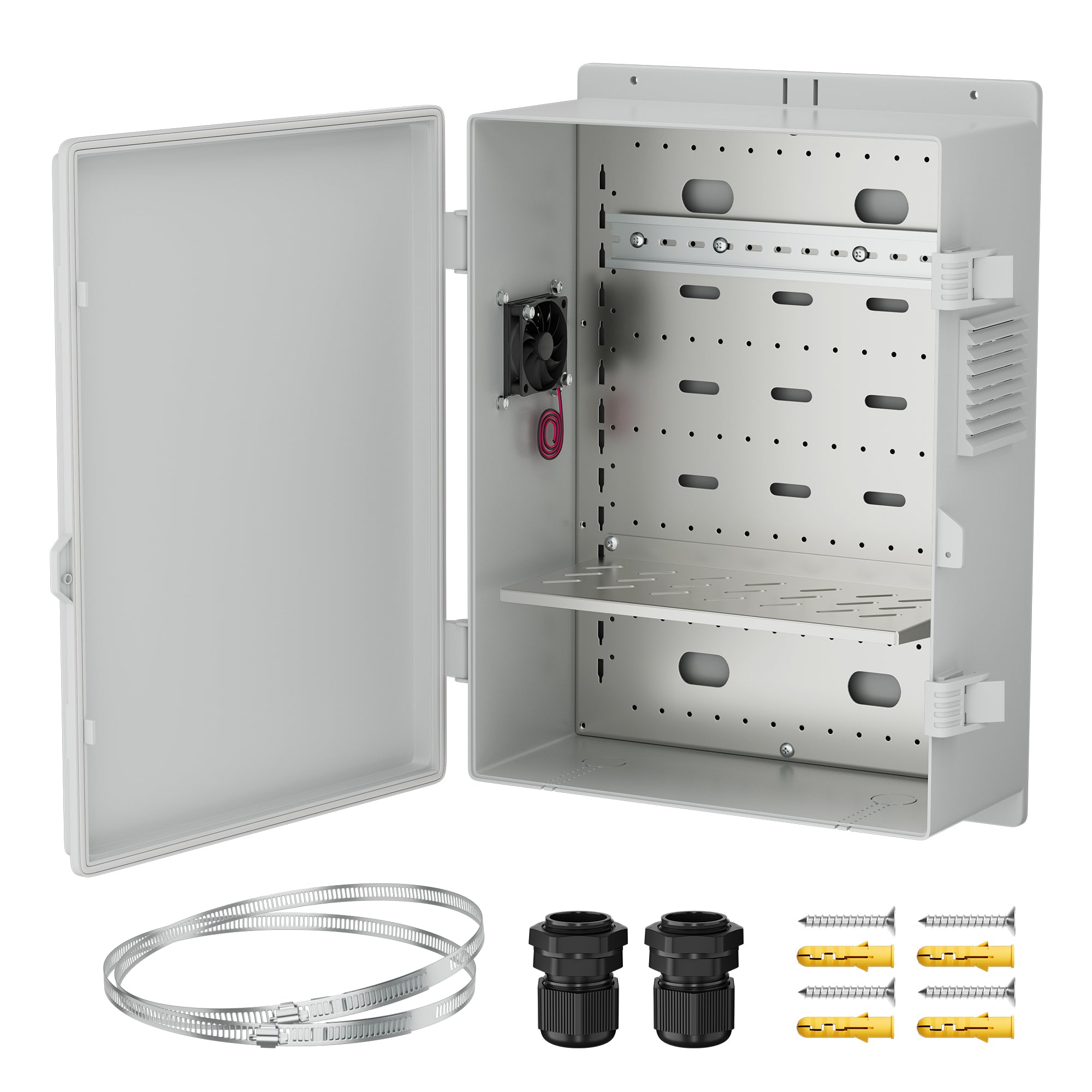 Volt Box Outdoor Waterproof Vented NEMA Electrical Box with Cooling Fan - 18.1 ...