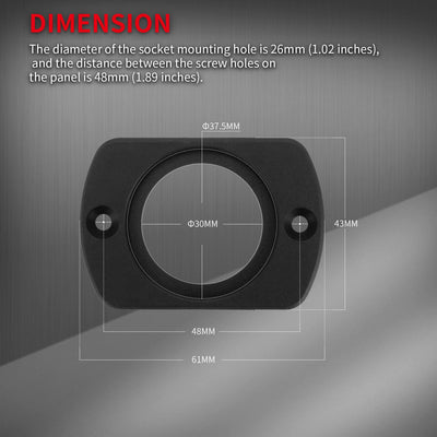 12V Waterproof Power Outlet Cigarette Lighter Socket Panel price