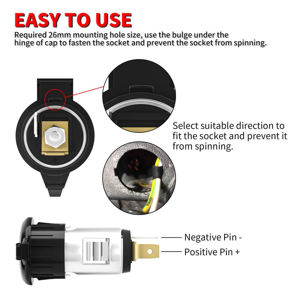 Car 120W 12V Cigarette Lighter Socket Power Socket Outlet nice price