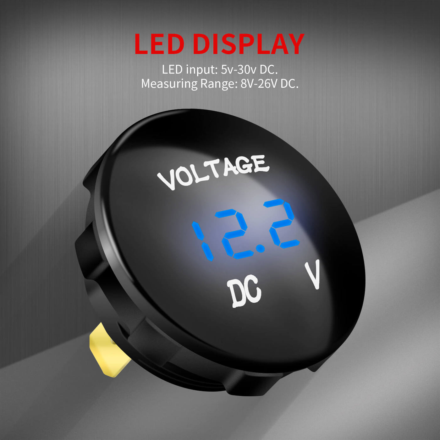Auto 12V 24V Waterproof LED Digital Display Car Voltmeter LED display