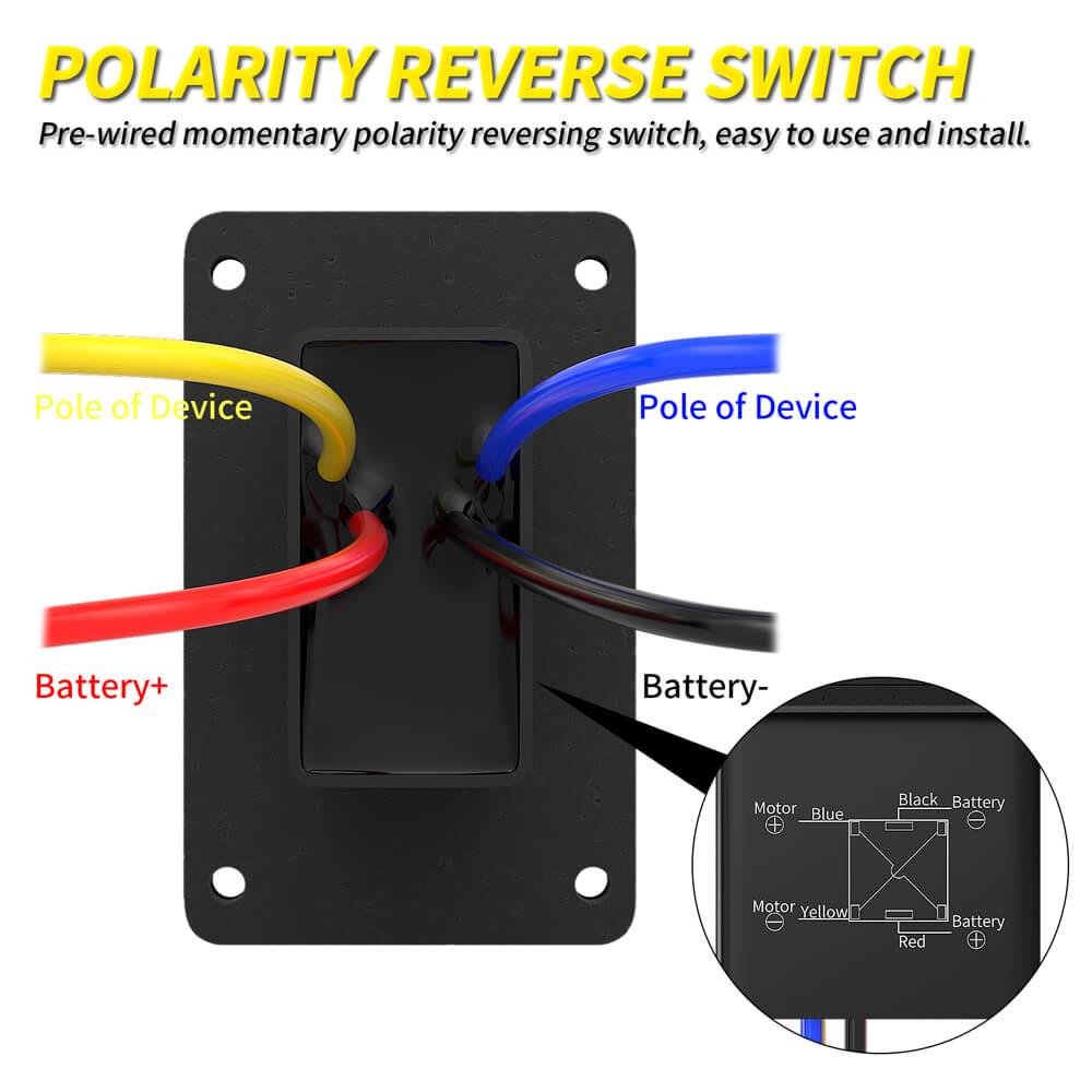 Retraction Switch 12V 20A Momentary 3 Position Waterproof Extend Retract Switch – DAIER
